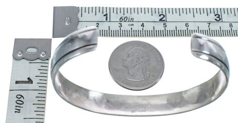 Native American Navajo Genuine Sterling Silver Cuff Bracelet JX123016